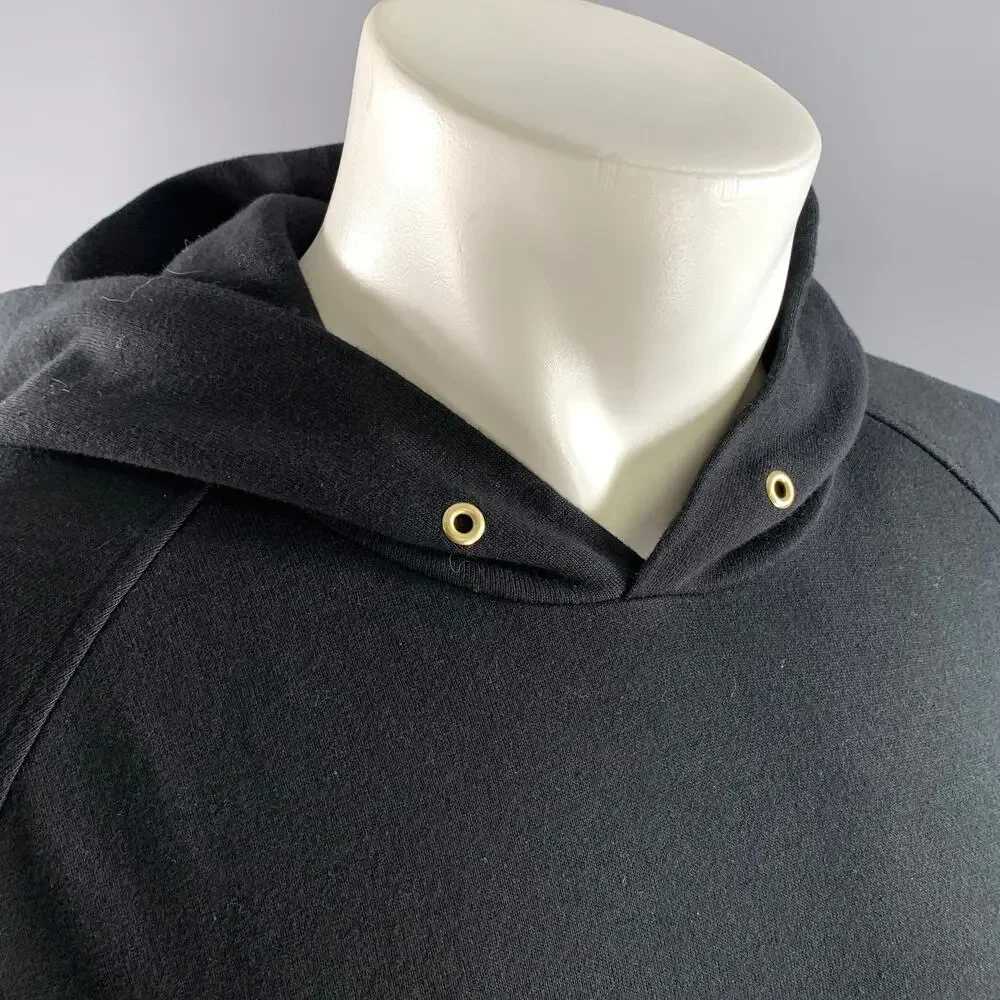 VISVIM Size XL Black Wash Cotton Hoodie Sweatshirt - Picture 2 of 7